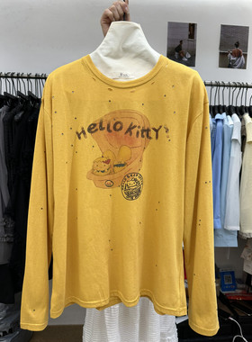 2026年春季新款韩版设计感烫钻卡通印花宽松显瘦圆领长袖T恤上衣