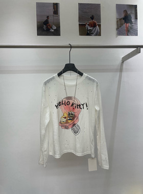 Hhh 2026年春季新款韩版设计感卡通印花长袖T恤女宽松显瘦上衣潮