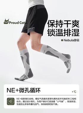 proudcat骄傲的猫滑雪袜加厚羊毛袜男女弹力压缩保暖专业运动长袜