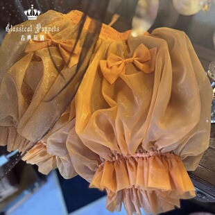 暴力A南瓜裤 古典玩偶南瓜裤 南瓜色万圣节限定 洛丽塔Lolita裤撑