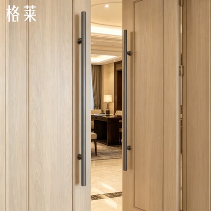 304不锈钢化玻璃门拉手门把手加厚大门扶手推拉门无框木门大拉手