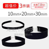 Black choker collarbone chain women's high-end leather rope short necklace, simple and elegant, versatile daily cosplay necklace thumbnail 3
