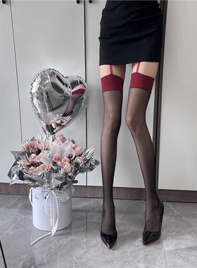 黑丝袜女薄款防勾丝纯欲超薄渔网袜0d透肉jk性感网红吊带黑色丝袜