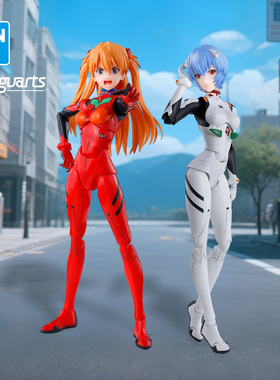 万代 SHF 新世纪福音战士 EVA 明日香 绫波丽 可动手办