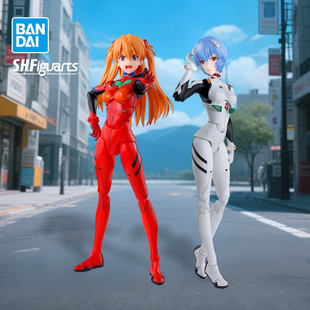 万代 SHF 新世纪福音战士 EVA 明日香 绫波丽 可动手办