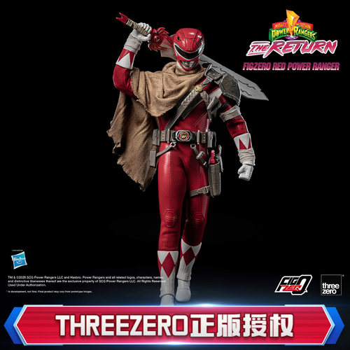 预定threezero新恐龙战队重聚红战士标准版 FigZero可动手办模型