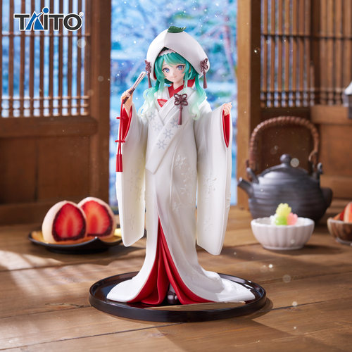 预定 TAITO 雪未来 AMP＋草莓大福白无垢 2013雪初音 景品手办