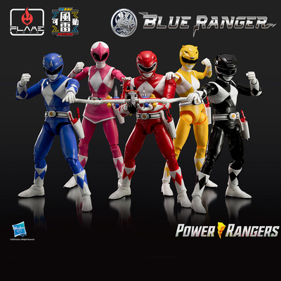 预定FLAME TOYS风雷可动超级战队恐龙战队蓝黑粉红黄战士手办模型