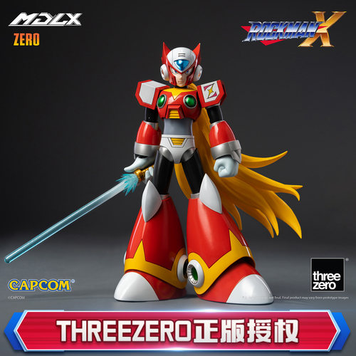 threezero洛克人X ZERO上升火焰 MDLX可动手办模型玩具周边礼物