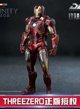 预定threezero漫威钢铁侠Mark7 马克7战损版 DLX收藏可动模型手办