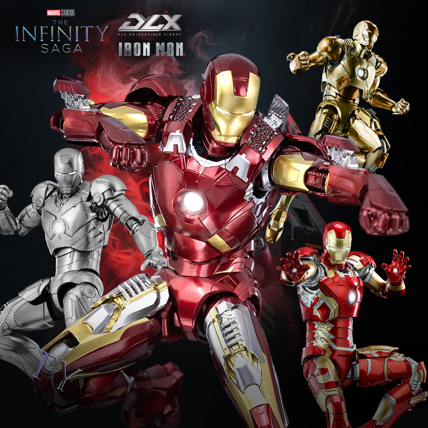 threezero漫威钢铁侠MK6 MK7 MK21 马克7 DLX可动手办模型礼物