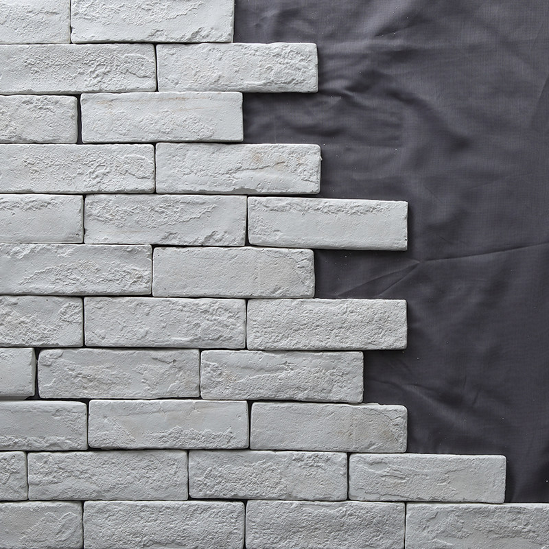 白色文化砖北欧室内客厅电视背景墙露台阳台外墙瓷砖文化石小白砖