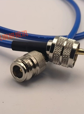 N母转UHF公蓝色RG142车载射频馈线 N-K/M-J高频双屏蔽手台信号线