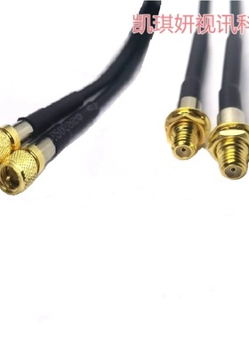10-32UNF M5公转公耐高温黑色RG316延长线L5-JKY传感器50-1.5测试
