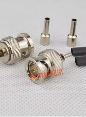 BNC-J-1射频同轴75欧姆连接器 BNC公-1-1跳线2M头 Q9公RG178接头