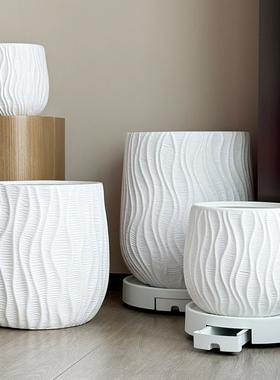 花盆塑料轻奢高级感家用户外庭院盆栽龟背竹发财树树脂大号特大