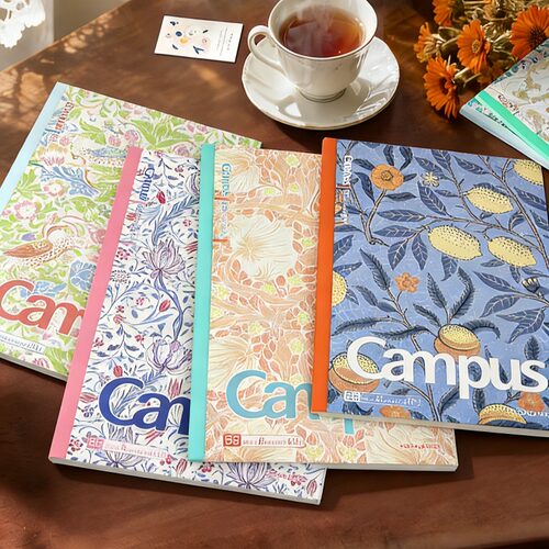日本kokuyo国誉VA博物馆联名无线胶装本Campus笔记本日记作业花卉
