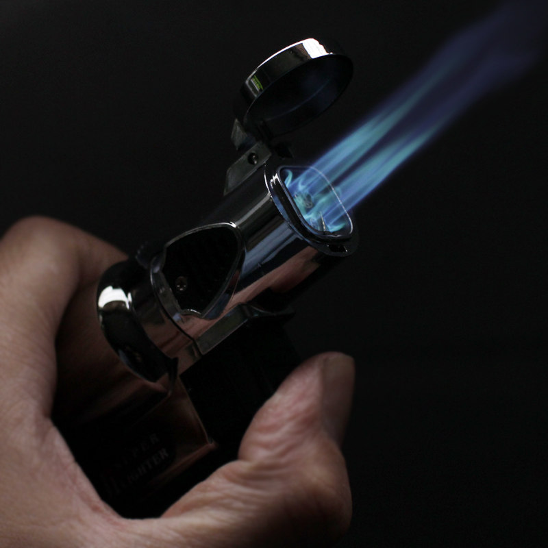 个性防风喷火枪打火机充气高温直冲焊枪点艾灸雪茄专用气体点火器