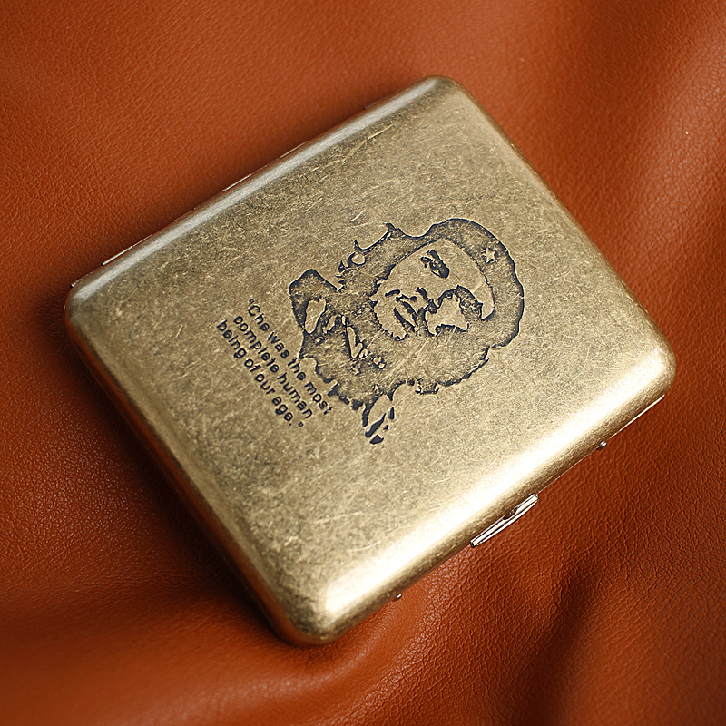 切格瓦拉 烟盒20支装男士青铜铜烟盒创意 个性翻盖随带香菸盒刻字
