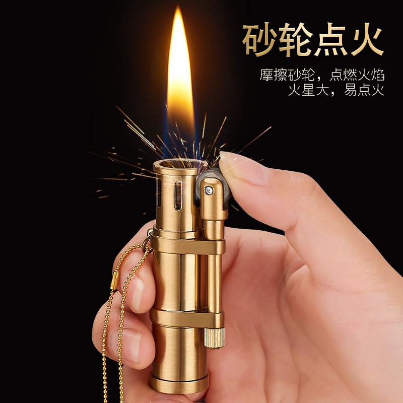 战壕老式煤油打火机复古经典二战古董火机青铜个性男怀旧国产怀旧