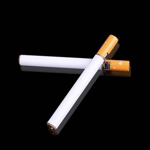 香烟滑轮烟标明火充气打火机高档便携充气打火机新款定制放入烟盒