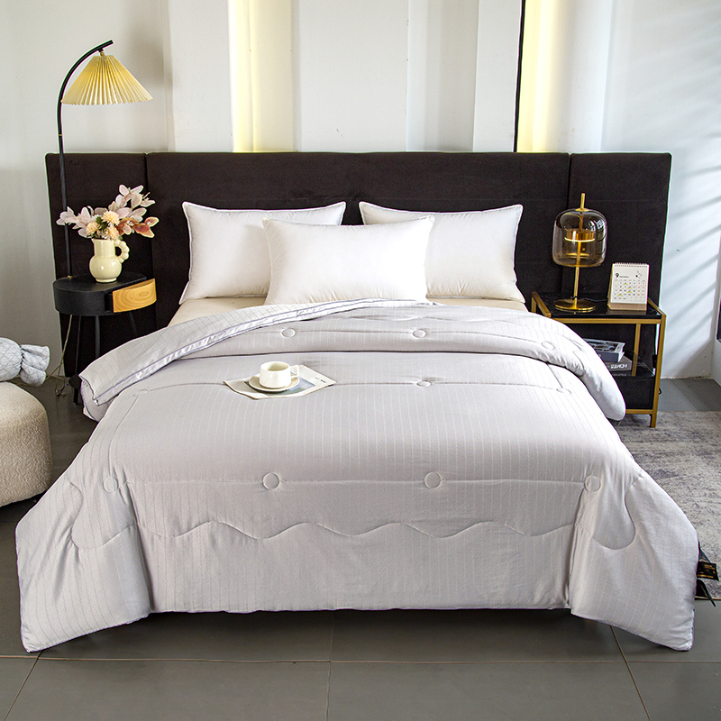 加拿大鹅高奢提花蚕丝大豆蛋白美颜被秋冬加厚被礼盒装