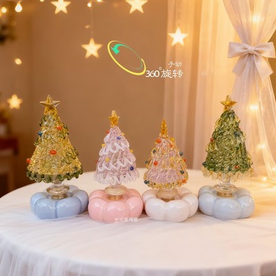 网红同款结晶釉陶瓷可爱送礼景德镇圣诞树陶阳新村转转葫芦摆件