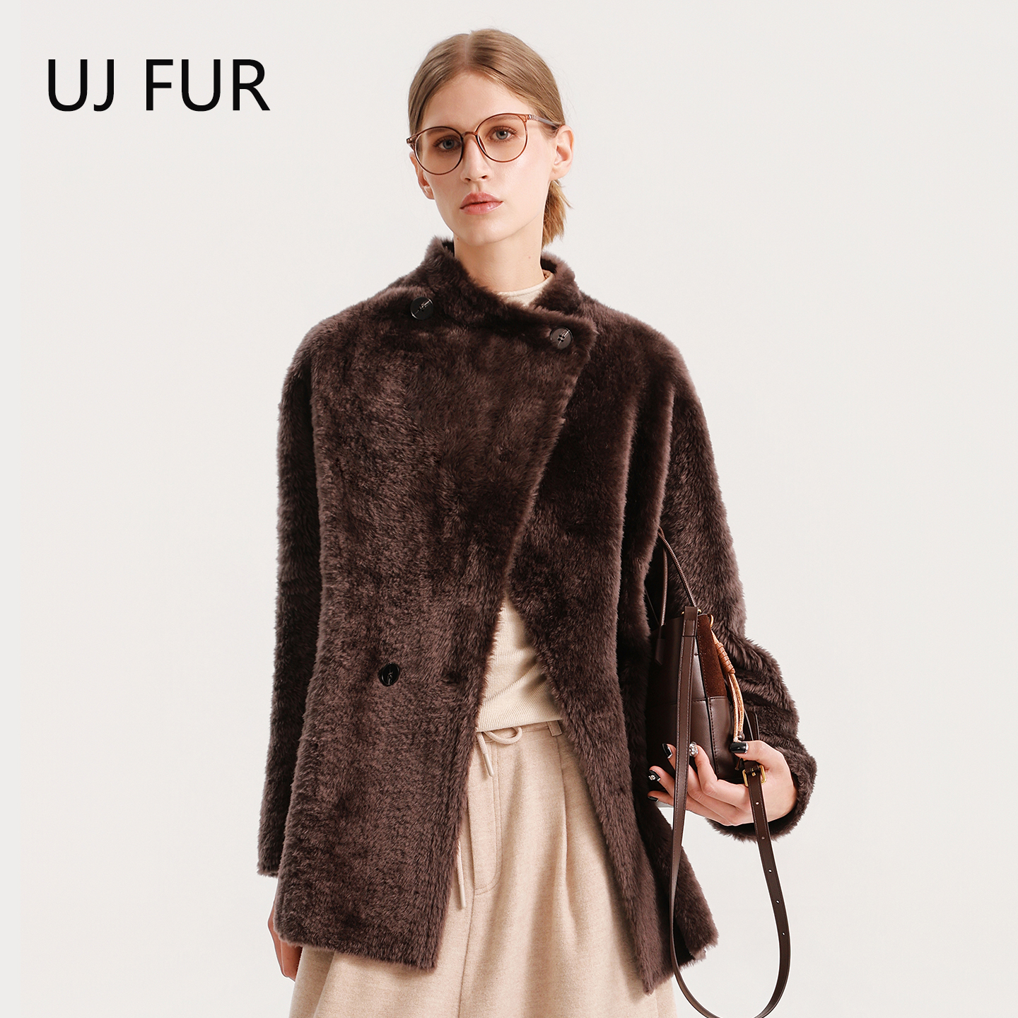 西班牙进口皮毛一体女外套25560