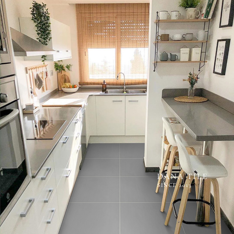 广东佛山通体瓷砖灰色仿古砖厨房卫生间防滑地砖浴室厕所墙砖日式