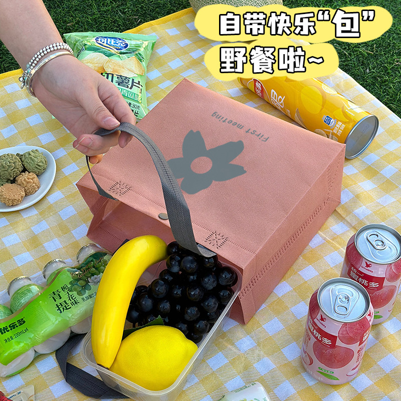 上班饭盒打包袋加厚无纺布收纳袋