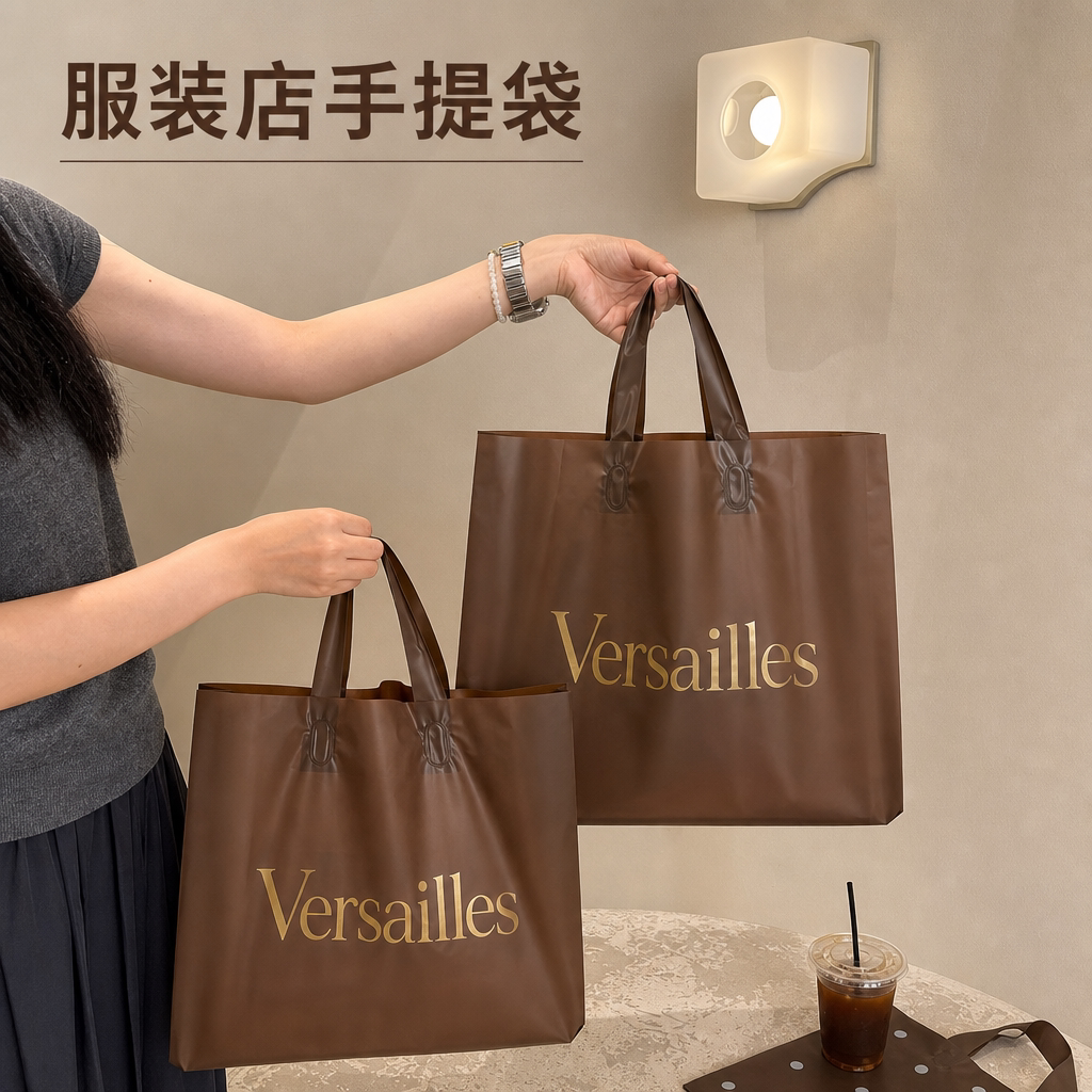 轻奢服装店手提袋女装高级塑料购物袋印字包装袋大号打包袋Y636