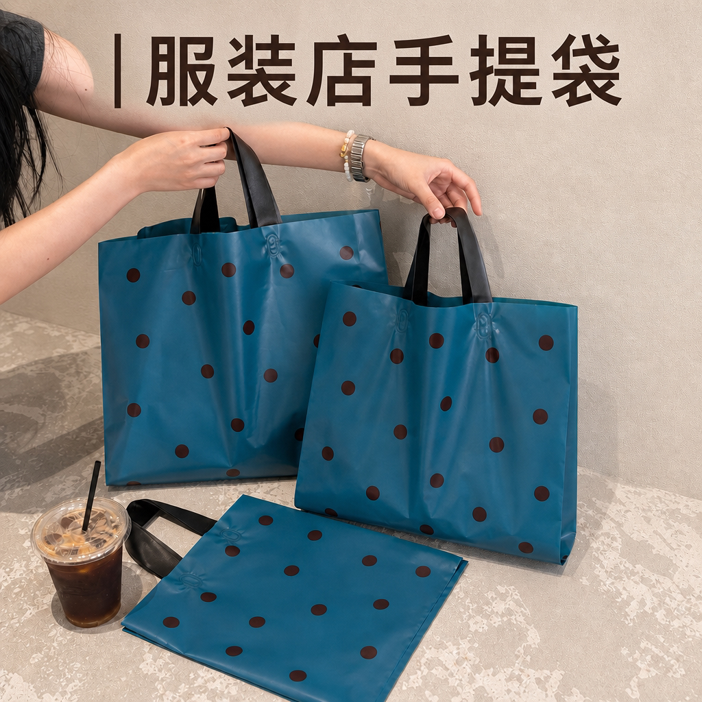 轻奢服装店手提袋女装潮牌塑料打包袋印字购物袋加厚包装袋Y635