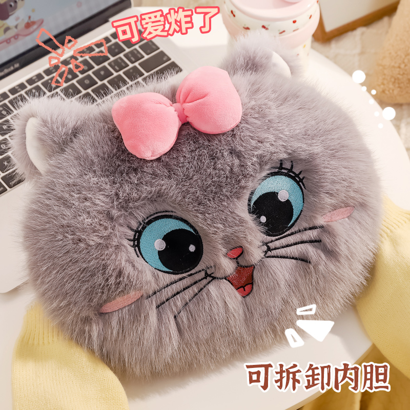 新款热水袋充电防爆正品暖水袋女生暖宝宝可爱莉莉猫暖手脚电暖宝