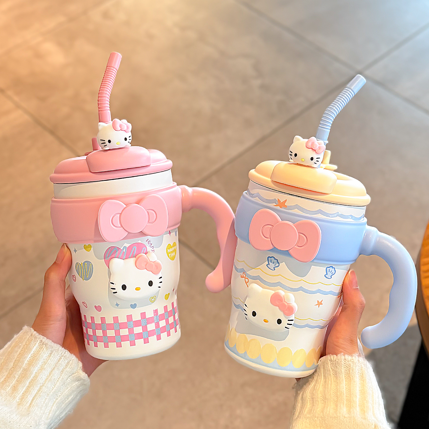 HelloKitty保温杯巨无霸冰霸杯大容量吸管水杯女生高颜值2025新款