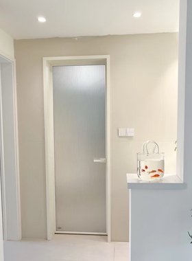 超白长虹玻璃门极窄卫生间门厕所门浴室门灰油砂钛镁合金平开门