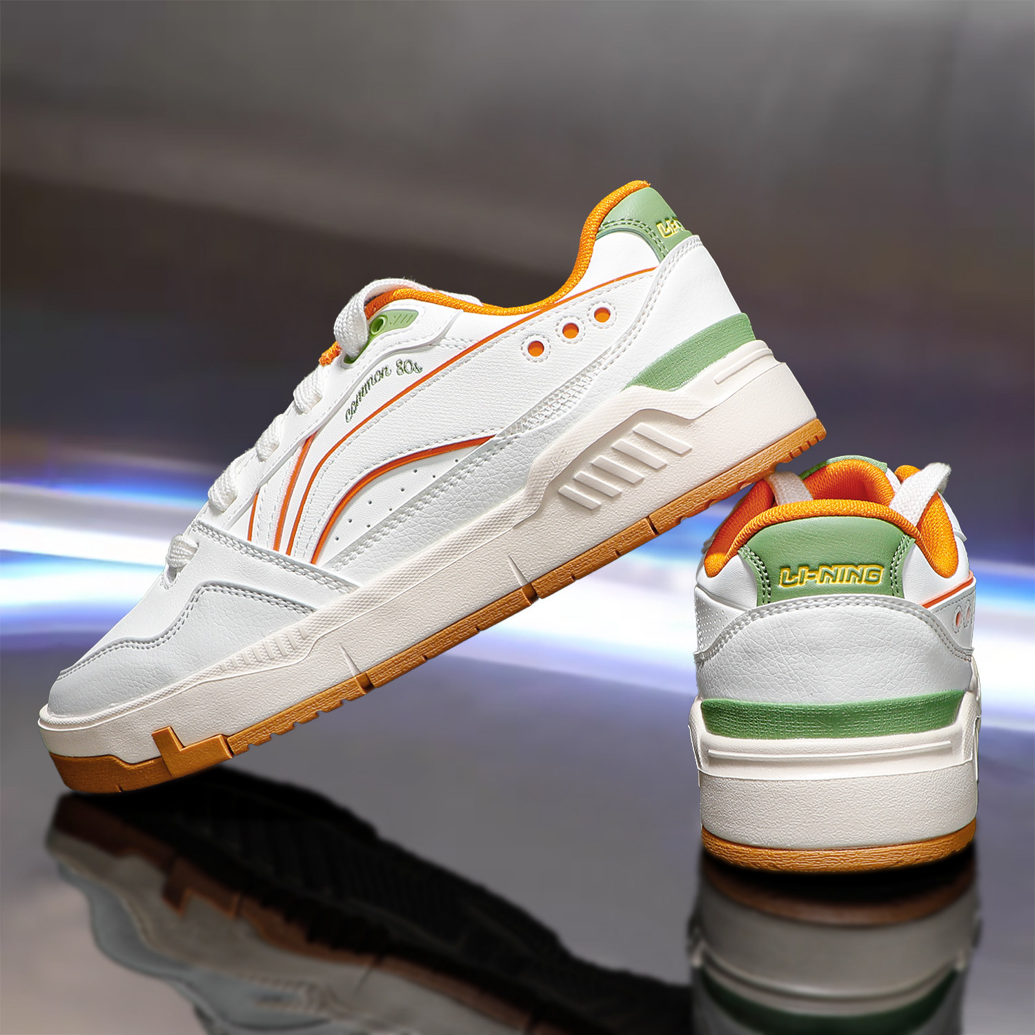 李宁板鞋男鞋2025春季新款COMMON 80s防泼青年舒适休闲鞋美式轻奢