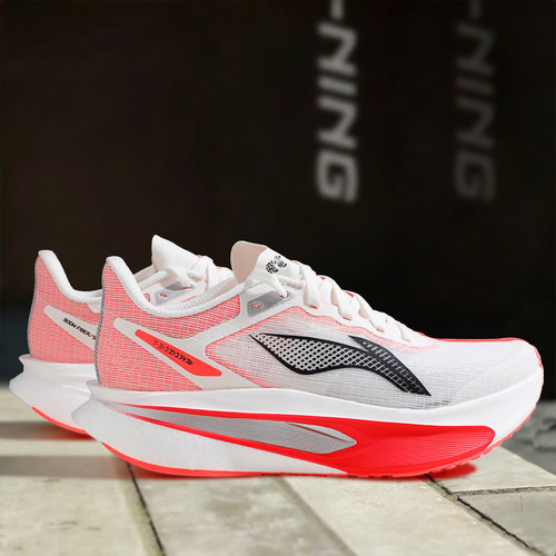 李宁飞电6c跑步鞋䨻丝轻透高回弹竞速缓震耐磨体育训练比赛运动鞋