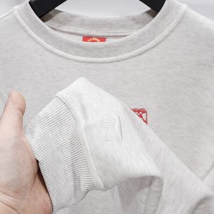 李宁2026马年新年款 运动卫衣AWDW281 日进斗金舒适宽松圆领套头衫