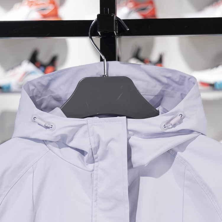 李宁风衣女款2024冬季新款加绒潮流宽松运动休闲外套风衣AFDU560