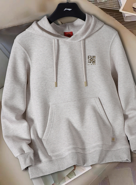 李宁2026马年新年日进斗金保暖舒适吸汗连帽休闲运动卫衣AWDW111