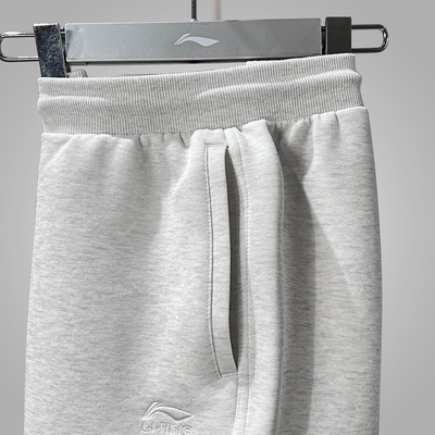 李宁长裤2025春季新款日进斗金系列男子潮流束脚宽松卫裤AKLV097