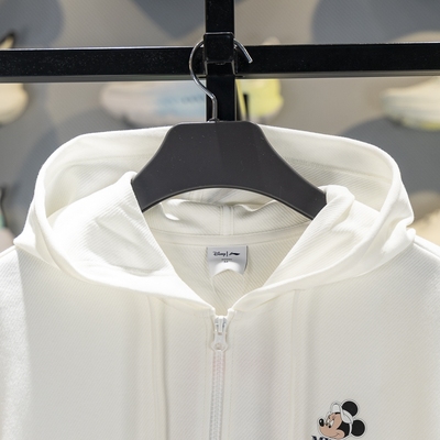 李宁套头卫衣2025秋季新款女子舒适时尚潮流透气长袖连帽白色外套