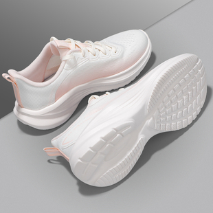 李宁跑鞋女款2026春季新轻风v3丨舒适软底减震厚底增高网面运动鞋