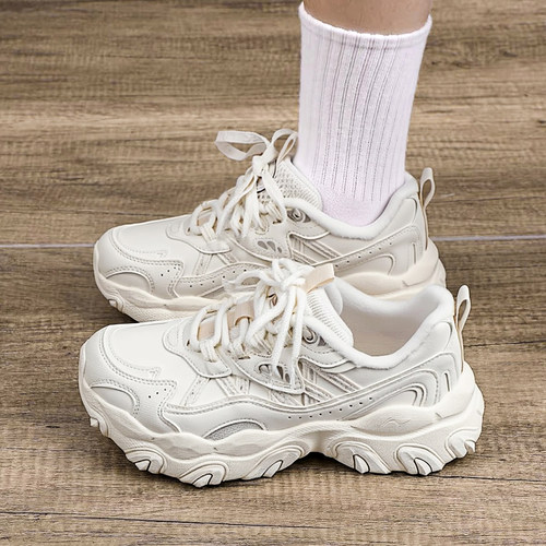 李宁2025冬季女子猫爪LITE 3加绒保暖减震回弹经典时尚潮流休闲鞋