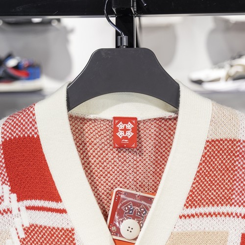 李宁日进斗金开衫毛衣男2025春季新款潮流新年宽松卫衣AMBV029