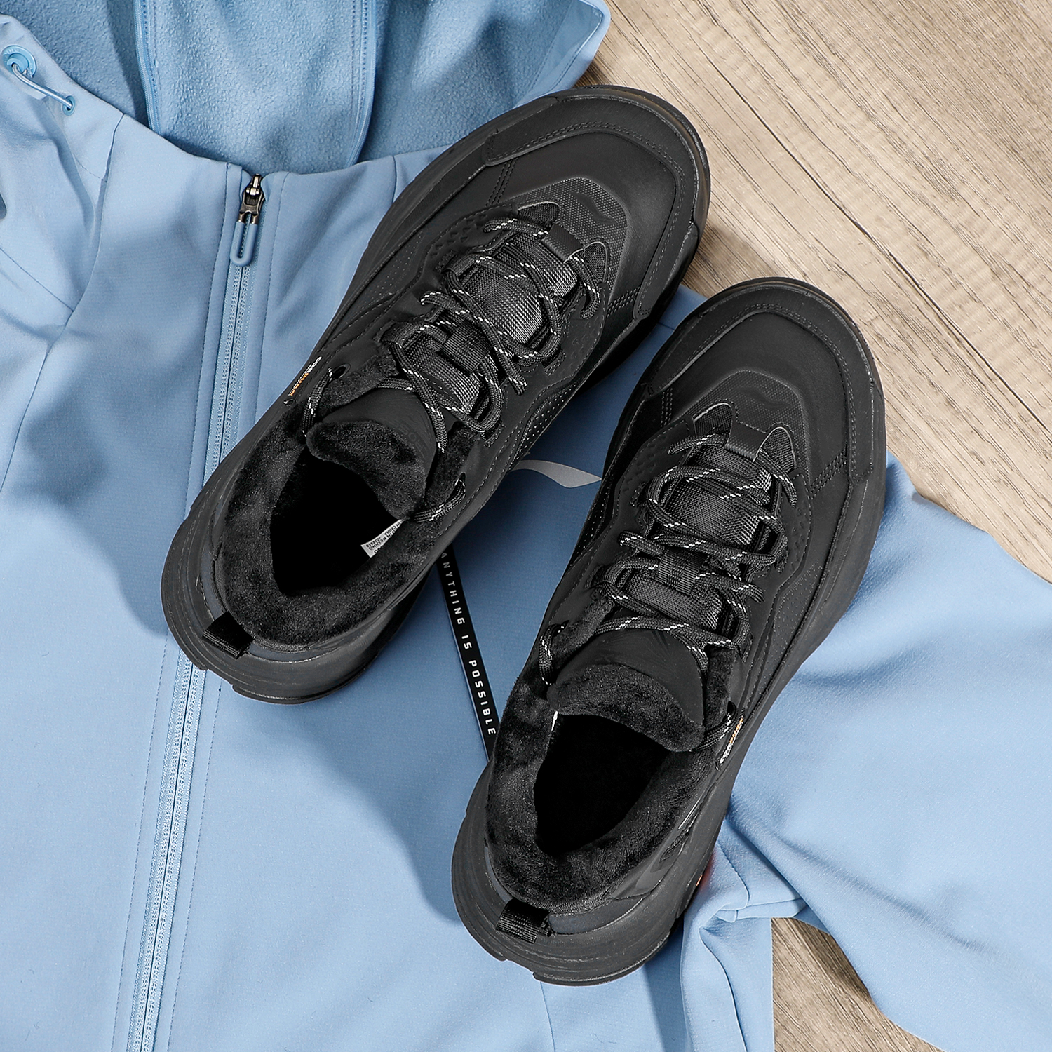 李宁系列2025冬新款男正品时尚加绒保暖减震回弹星途2经典休闲鞋