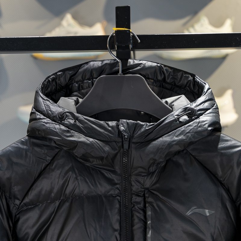 李宁系列男士2025冬季新款时尚潮流连帽鸭绒保暖休闲运动羽绒服