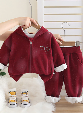 品牌三折特价撤柜秋冬0-4岁女童休闲加厚夹棉保暖两件套 YT255204