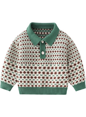 2折清仓特价撤柜童装毛衣韩版POLO领针织毛衣秋冬款A类BD801