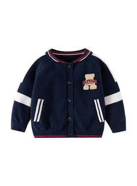 2折清仓特价撤柜童装针织棒球服秋冬毛衣开衫潮酷款A类BD895